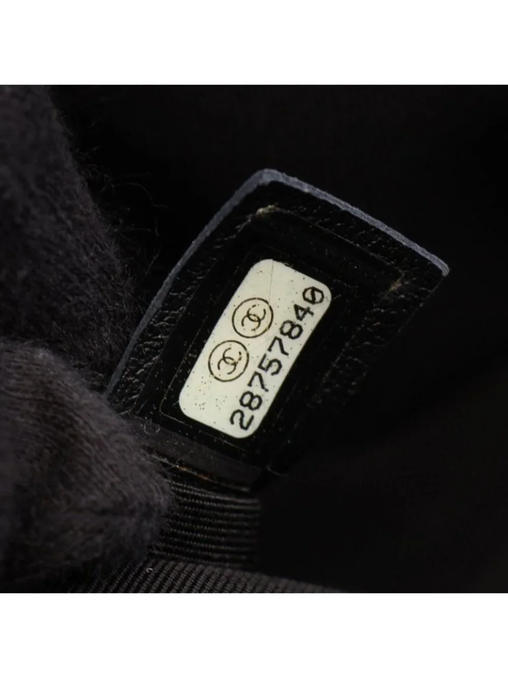 Chanel Shoulder Bag Boy Sequin Black White Lambskin Chain